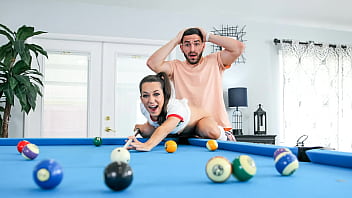 Step Siblings Play Pool and Whoever Wins Doesn't Have to Neat for A Month - Fuckanytime