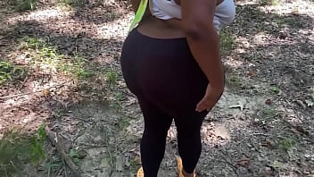 Handsomedevan walk up on a lost humungous bootie  plus-size in the woods so he humps her bootie slot