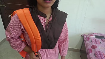 Alpana was penetrating with bf on college time and college uniform fuck-fest in clear Hindi audio she was throating man-meat in hatch and painfull penetrating