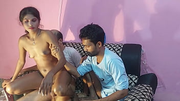 First-timer Three way Desi village girl having fuckfest with 2 boyfriends ,  Hanif pk and  Sumona and Manik