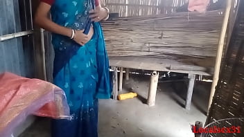 Sky Blue Saree Sonali Pummel in Brother in Law clear Bengali Audio ( Official Flick By Localsex31)