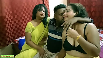 Indian Bengali stud getting scared to penetrate 2 mummy bhabhi !! Hottest erotic trio way bang-out