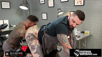 Beefy Tattooer Rosebuded By Jock Fist - Hairy man Bryce, Archer Croft - FistingInferno