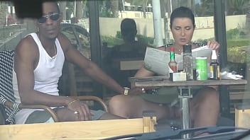 Cheating Wife #4 Part 3 - Husband films me outside a cafe Upskirt Flashing and having an Bi-racial affair with a Dark-hued Man!!!