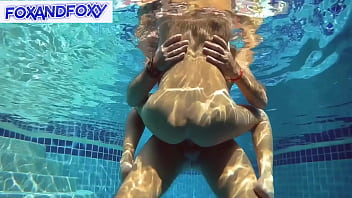 Pool hook-up compilation: rump romping creampie, cum on ass, cum in pool