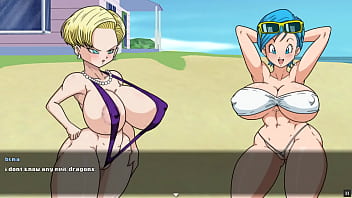 Super Mega-bitch Z Tournament 2 [Dragon Ball Hentai game Parody] Ep.2 android 18 fuck-fest fight against her doppleganger