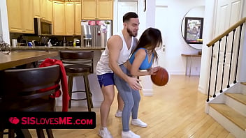 SisLovesMe - Marvelous Brown-haired Babe With Jiggly Butt Asks Her Insane Stepbro To Help Her Play Basketball