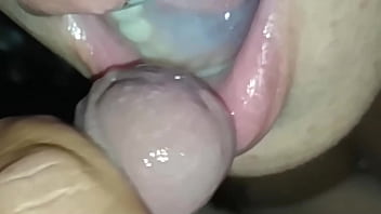 My wifey inhaling my friend, oral job and tonguing cum, my wife's finest mate