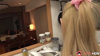 Japanese housewife deep throats dude manmeat in the kitchen uncensored.