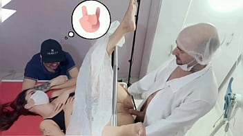 Hubby takes wife to weird gynecologist!