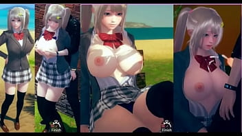 [Personality positive and bright] AI 〇 nymph play glamour movie (blonde large bumpers JK edition with etch) real 3DCG glamour game [hentai game]