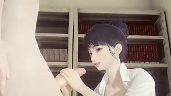 Manga Porn Uncensored - Shoko drains off and concludes off on her face and gets poked while grabbing her udders - Chinese Chinese Manga Anime Game Porn